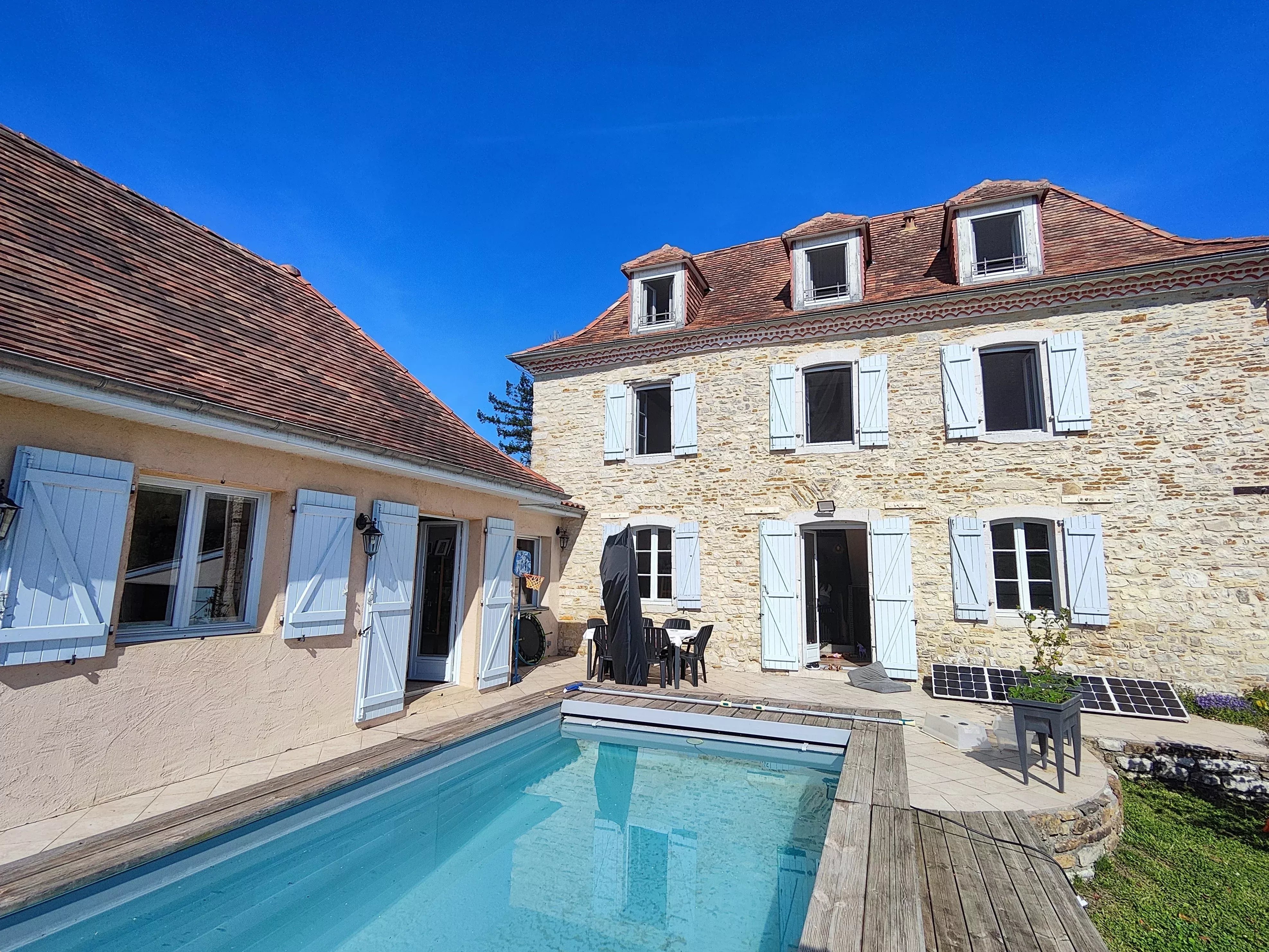 Former Manor House With Pool And Views Over The Rolling Countryside
