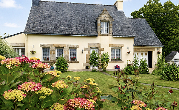 Main House and Guest Cottage with Landscaped Gardens