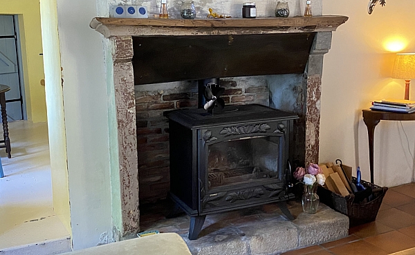 Woodburner in sitting room