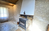 Woodburner in dining room