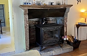 Woodburner in sitting room