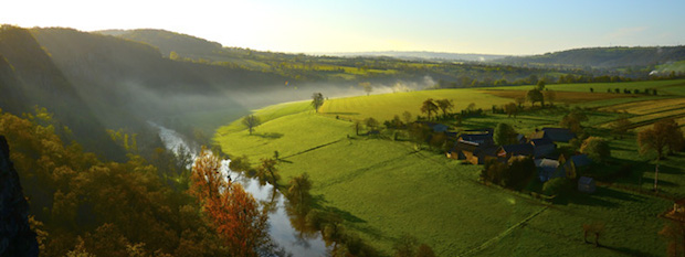 the river at Clecy in normandy