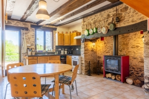 Stone Houses, Outbuildings, Pond in the Countryside