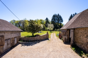 Stone Houses, Outbuildings, Pond in the Countryside
