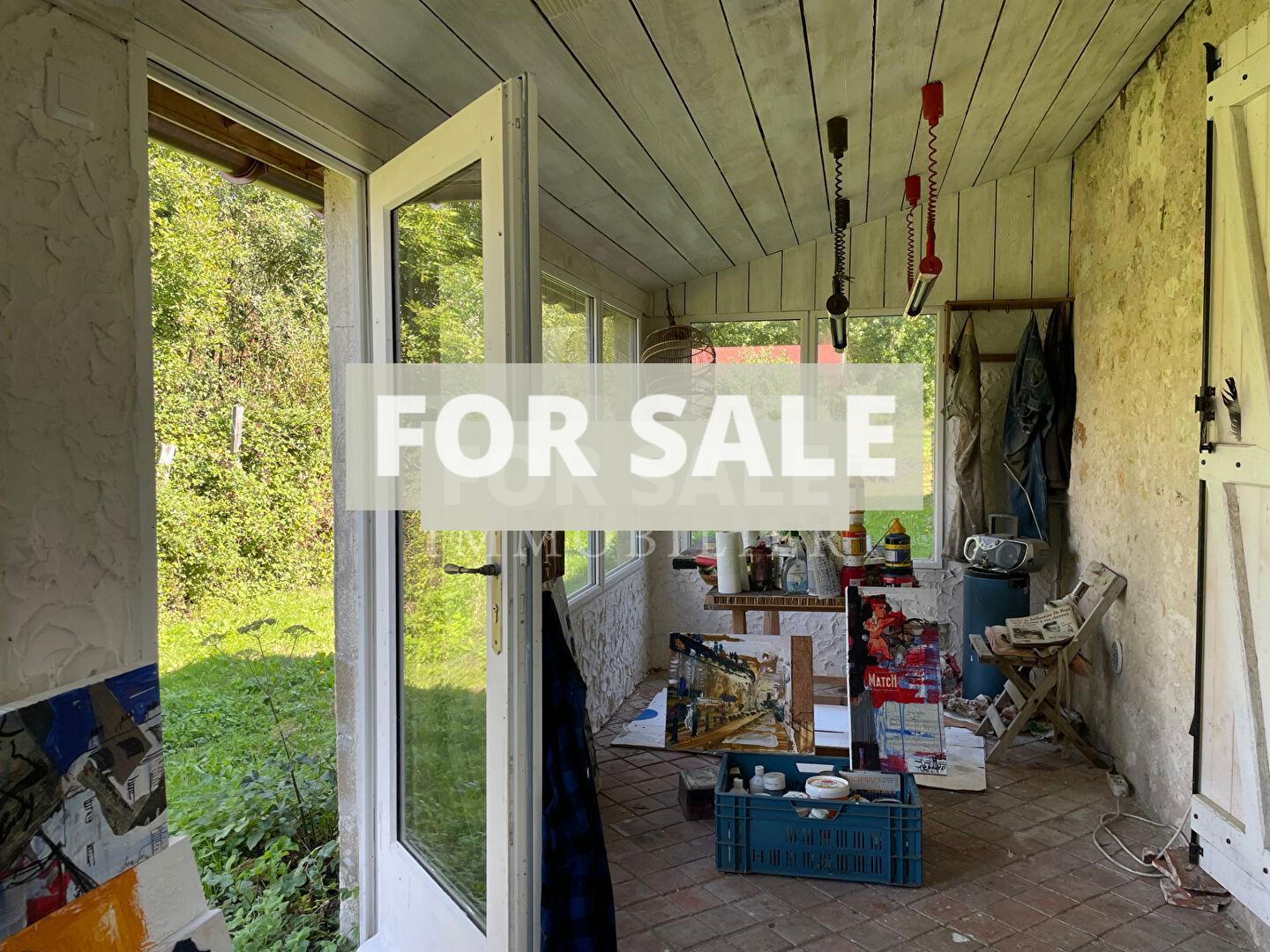 Detached Country Longere Style House with Pond