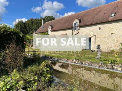 Detached Country Longere Style House with Pond