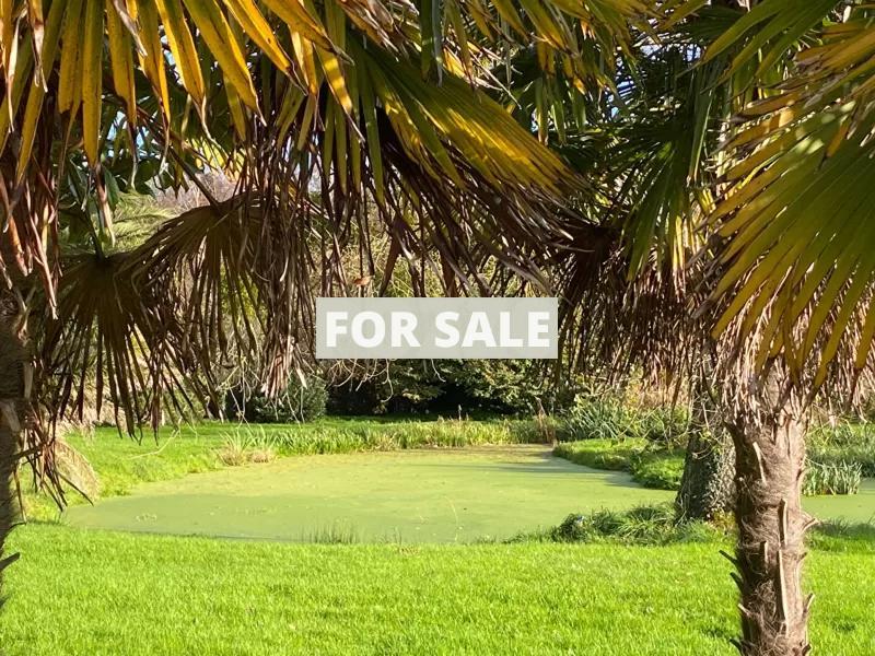 Large House with Pond and Land by the Coast