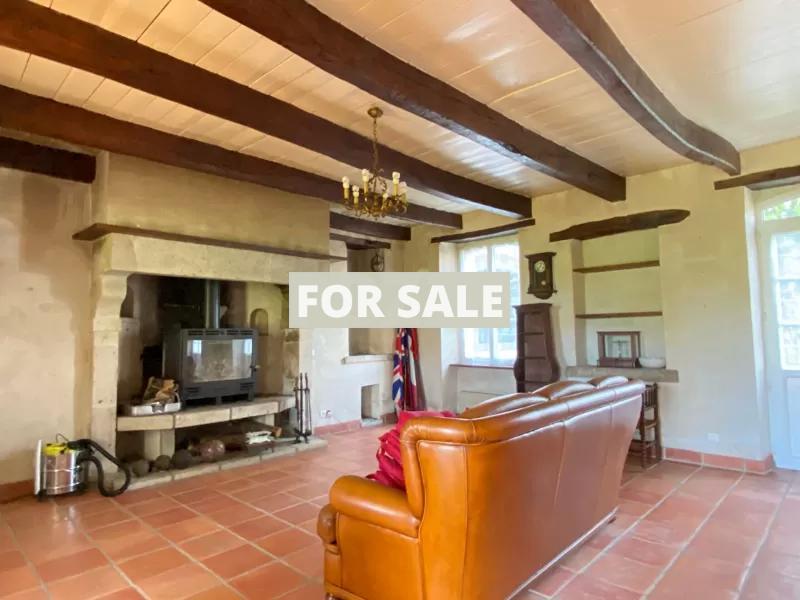 Large House with Pond and Land by the Coast