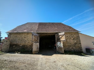 Stone Houses, Outbuildings, Pond in the Countryside
