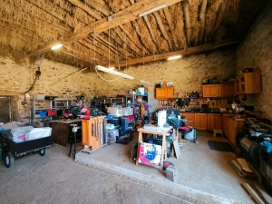 Stone Houses, Outbuildings, Pond in the Countryside